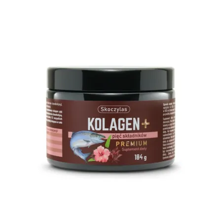 Skoczylas KOLAGEN PREMIUM z łososia, kwas hialuronowy, glukozamina, chondroityna - 184 g
